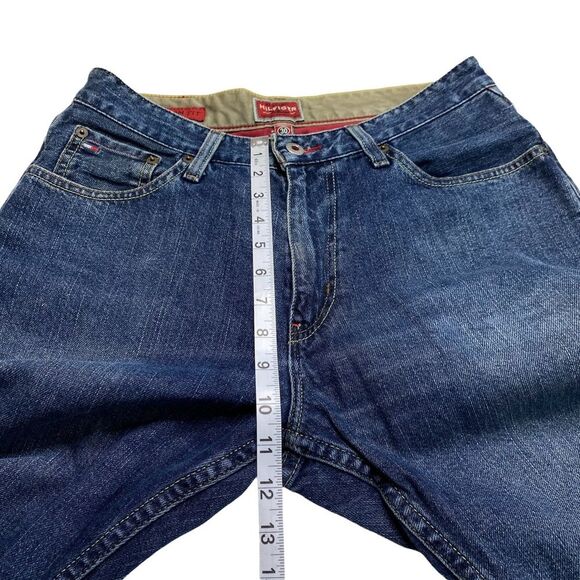 Vintage Y2K Tommy Hilfiger Red Label Premium Vintage Blue Denim Jeans Sz 30/30 - Picture 7 of 16